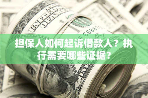 武汉担保人如何起诉借款人？执行需要哪些证据？