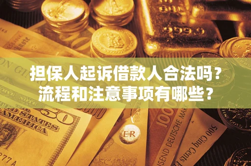 武汉担保人起诉借款人合法吗？流程和注意事项有哪些？