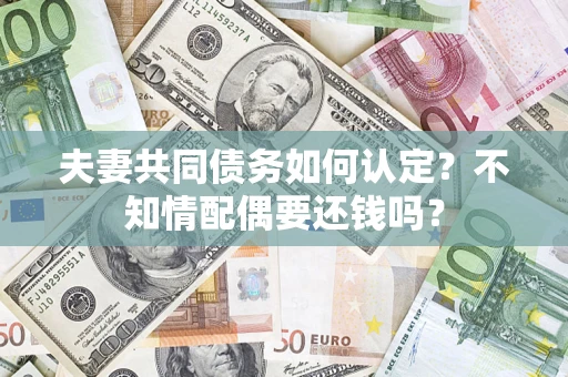 武汉夫妻共同债务如何认定？不知情配偶要还钱吗？