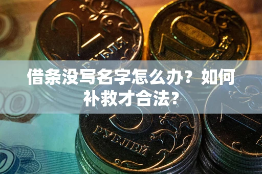 武汉借条没写名字怎么办？如何补救才合法？