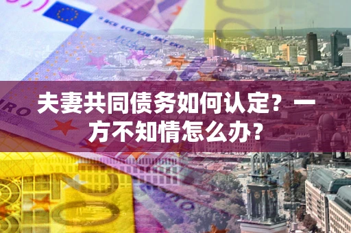 武汉夫妻共同债务如何认定？一方不知情怎么办？