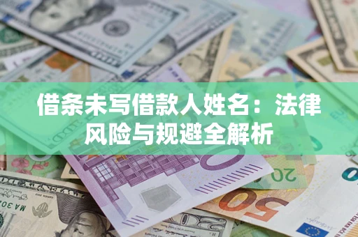 武汉借条未写借款人姓名：法律风险与规避全解析