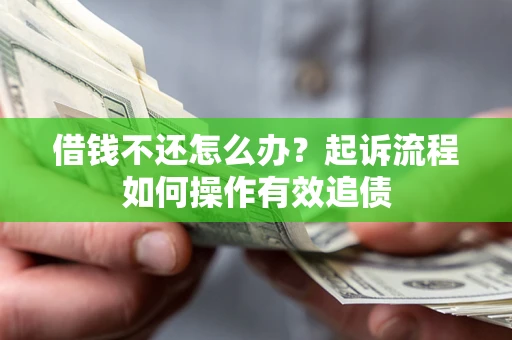 武汉借钱不还怎么办？起诉流程如何操作有效追债