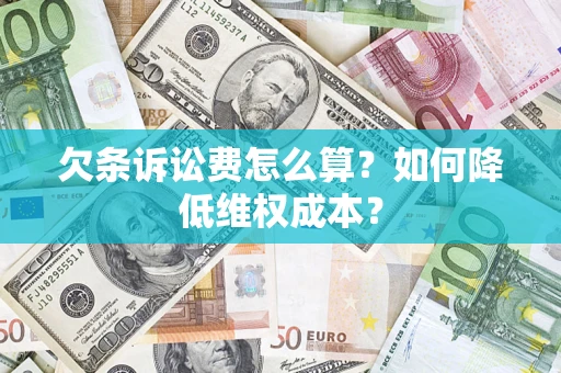 武汉欠条诉讼费怎么算？如何降低维权成本？