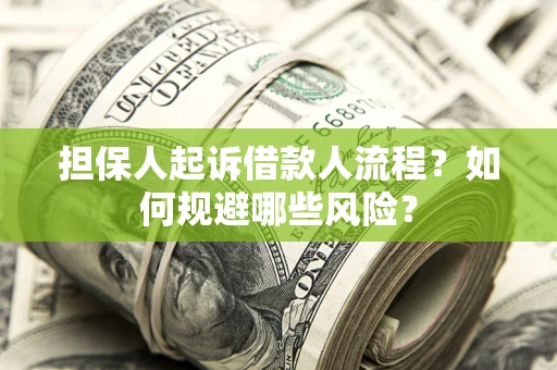 武汉担保人起诉借款人流程？如何规避哪些风险？
