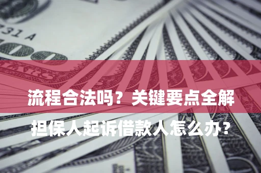 武汉

担保人起诉借款人怎么办？流程合法吗？关键要点全解析