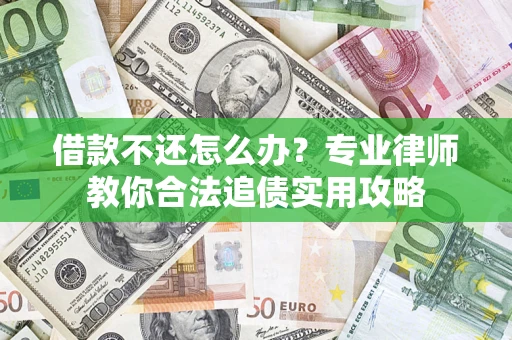 武汉借款不还怎么办？专业律师教你合法追债实用攻略