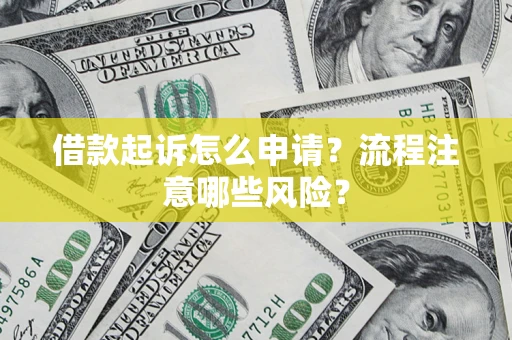 武汉借款起诉怎么申请？流程注意哪些风险？