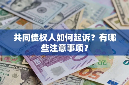 武汉共同债权人如何起诉？有哪些注意事项？
