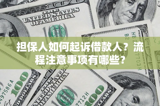 武汉担保人如何起诉借款人？流程注意事项有哪些？